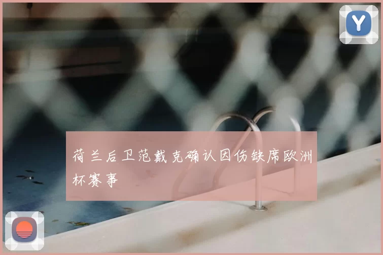 荷兰后卫范戴克确认因伤缺席欧洲杯赛事